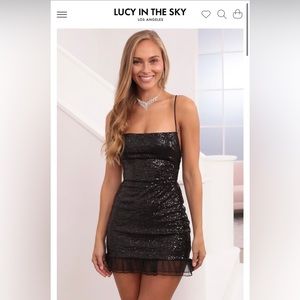 Lucy in the Sky Black Sequin Mini Dress
